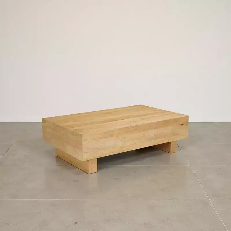 Royal Hampton Coffee Table | 42 Rectangular Top | Sandblasted Natural Brown Mango Wood | Wood Sustainably Harvested - UPT-333317