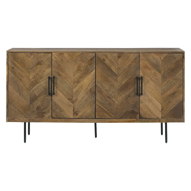 Signature Design by Ashley Prattville Brown Accent Cabinet - 68W x 16D x 36H
