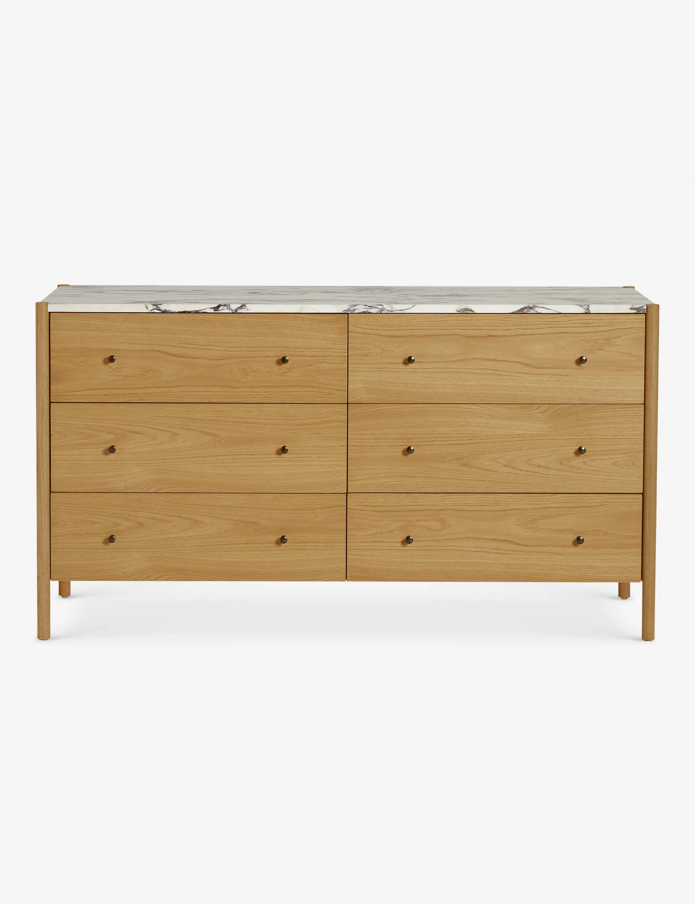 Dresser Our dresser brings a touch of polish to any bedroom edit. The wood frame showcases a beautiful natural grain, grounding the luxe marble top