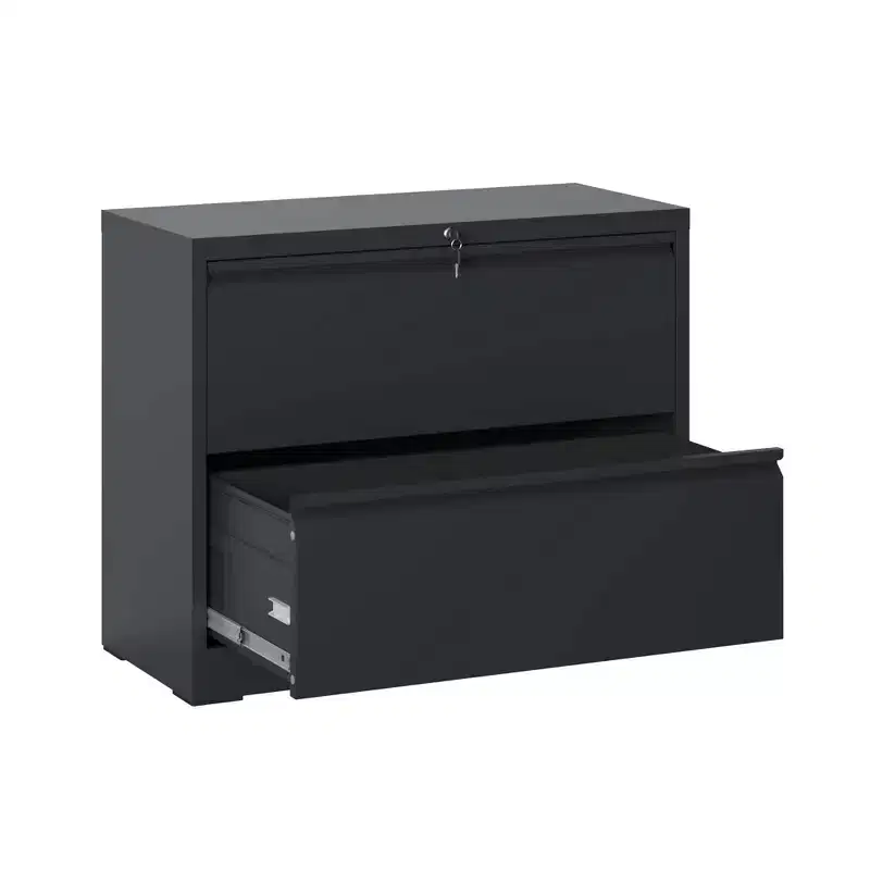 Lateral File Cabinet 2 Drawer, Filing Cabinet with Lock for Home Office, Locking Metal File Cabinet