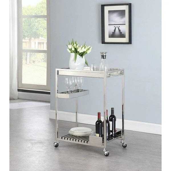 Contemporary All Metal Tea Cart