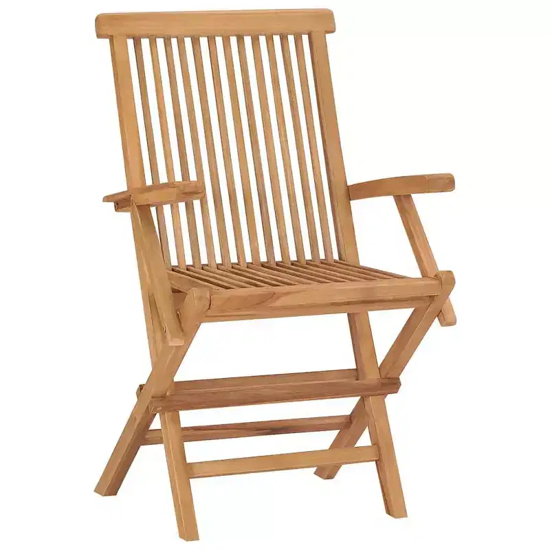 vidaXL Garden Chair Set of 6 Teak Solid teak wood Standard Foldable