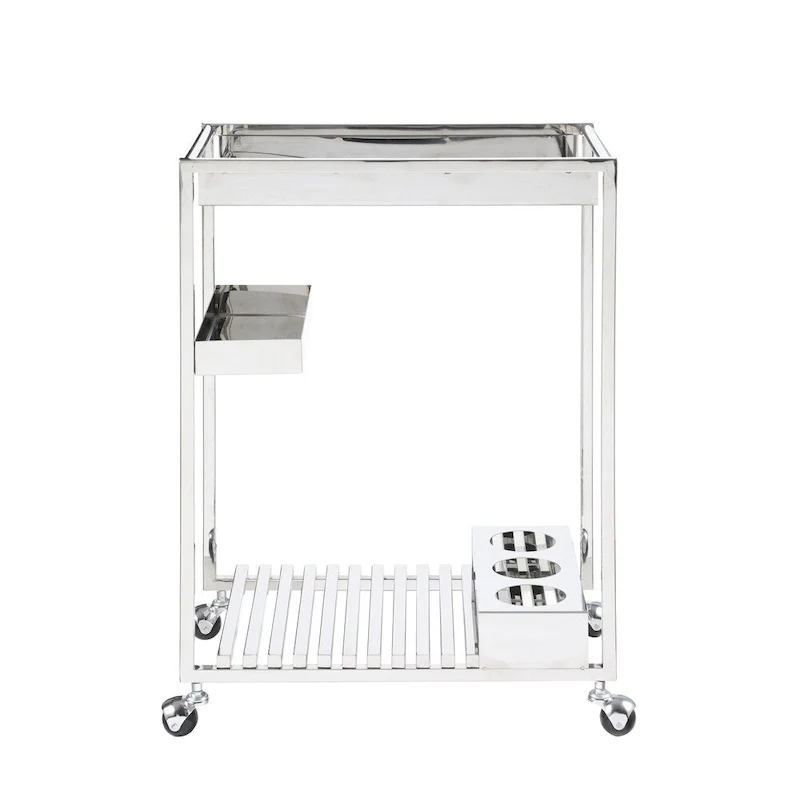 Contemporary All Metal Tea Cart
