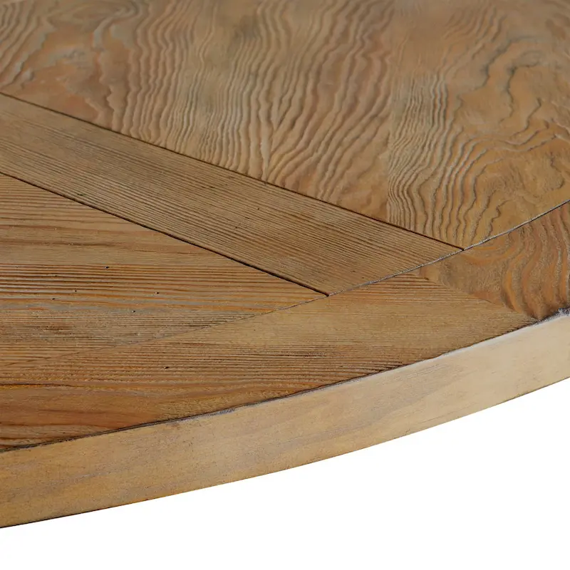 Benchwright Rustic X-base Round Pine Wood Rolled Back 7-piece Dining Set by iNSPIRE Q Artisan