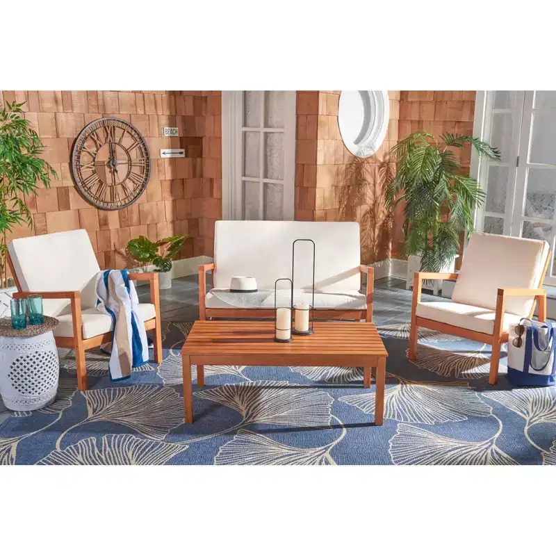 Larence 4 Piece Living Set - Indoor/Outdoor - PAT7068 - Safavieh