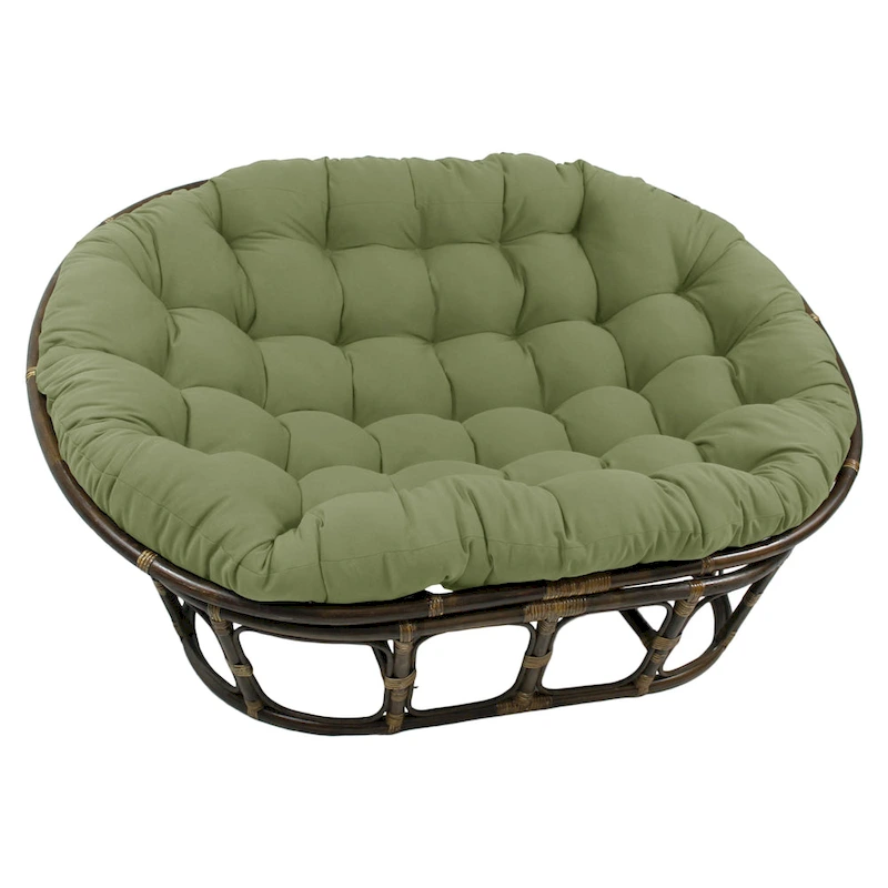 65-inch by 48-inch Solid Twill Double Papasan Cushion (Cushion Only)
