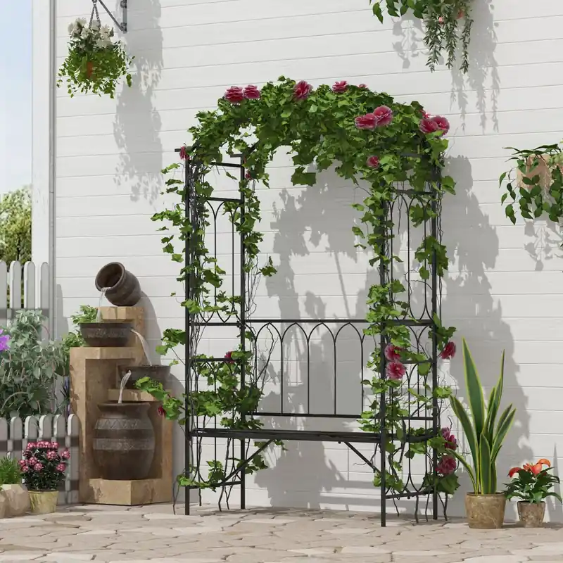 80 Tall Fairy Garden Arbor Arch With Bench