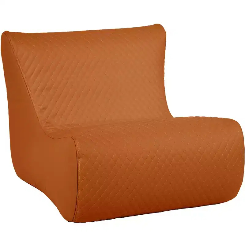 Big Joe Solvana Outdoor Patio Furniture Set, Weather-Resistant Cool Touch Silicone Stitched Leather, Link Chair, Honey Sand