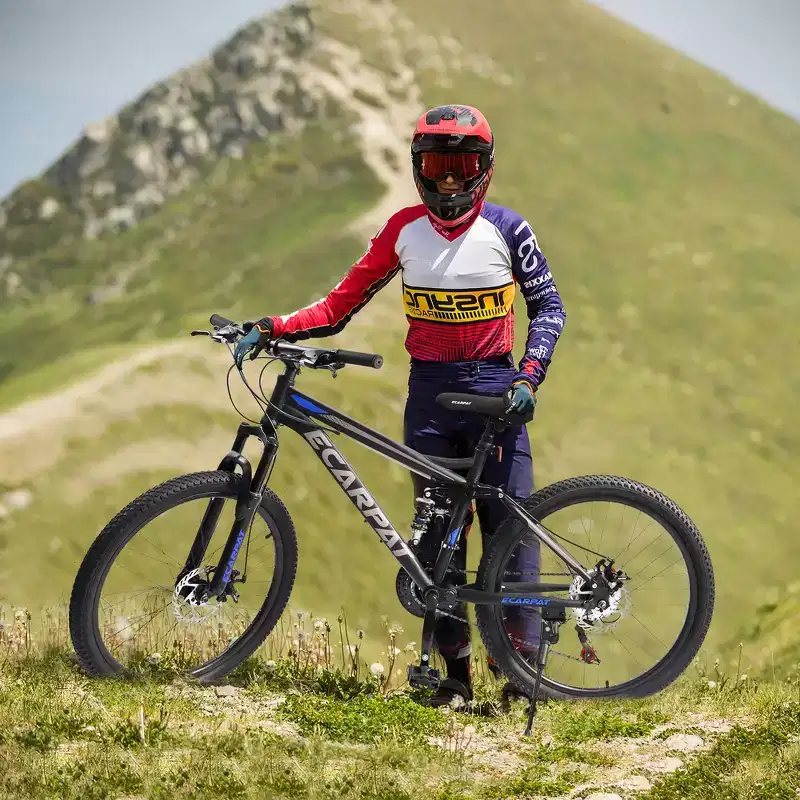 Whisen 27.5 Inch Full Suspension Mountain Bike, Front and Rear Dual Shock Absorbers, Mechanical Disc Brakes, 21-Speed