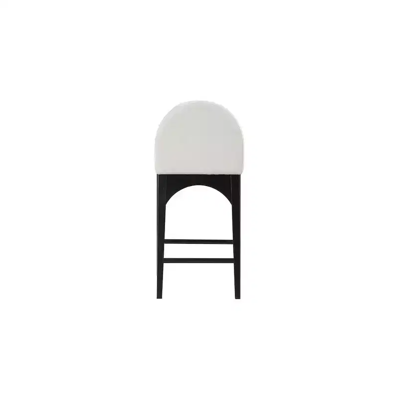 Cream Chenille Fabric Counter Stool