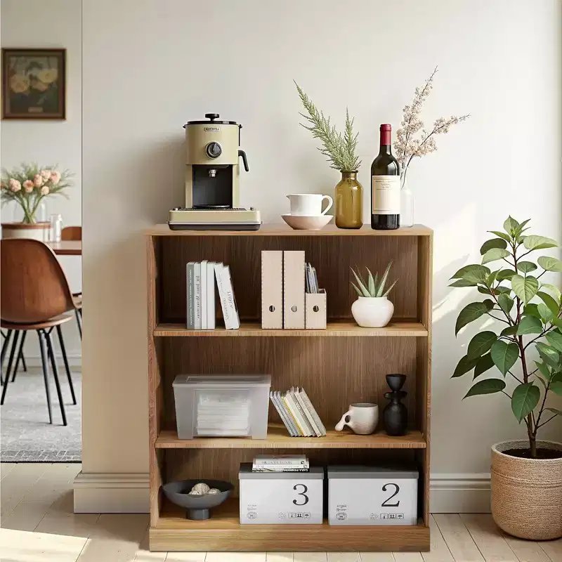 Wood Storage Cabinet with 2 Doors and 3 Shelves, 36 Inch