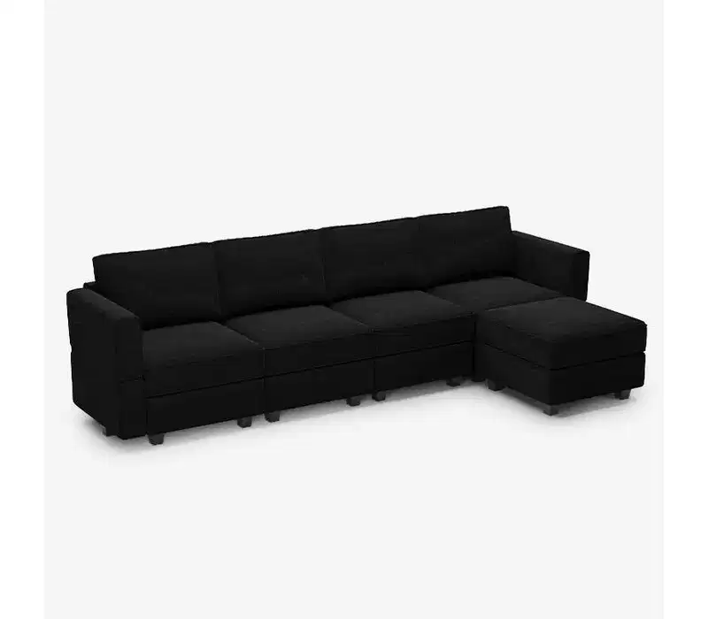 Belffin Modular Velvet Sofa with Storage Seat (5 Seats + 6 Sides)