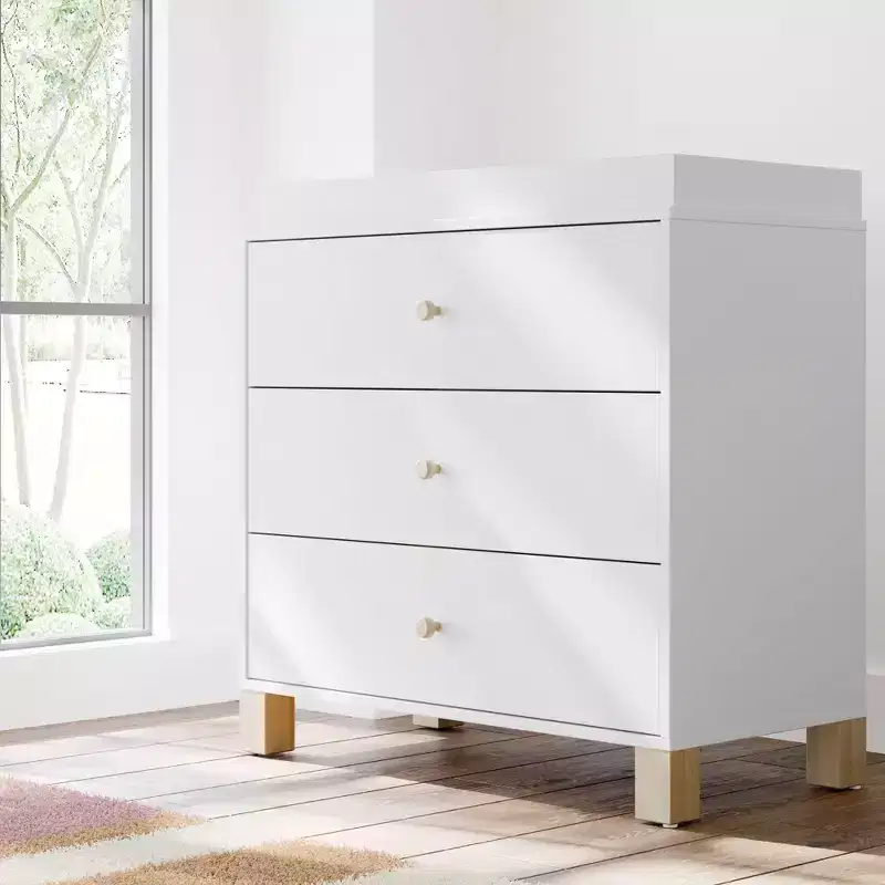 Storkcraft California 3 Drawer Dresser with Removable Changing Topper