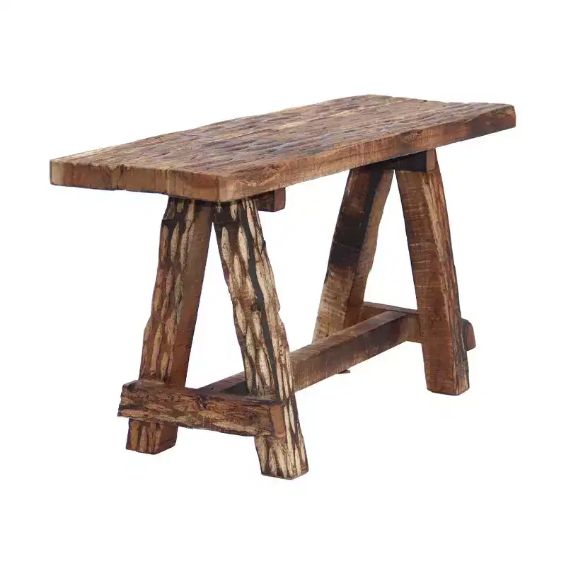 Royal Hampton Wooden Garden Patio Bench With Retro Etching