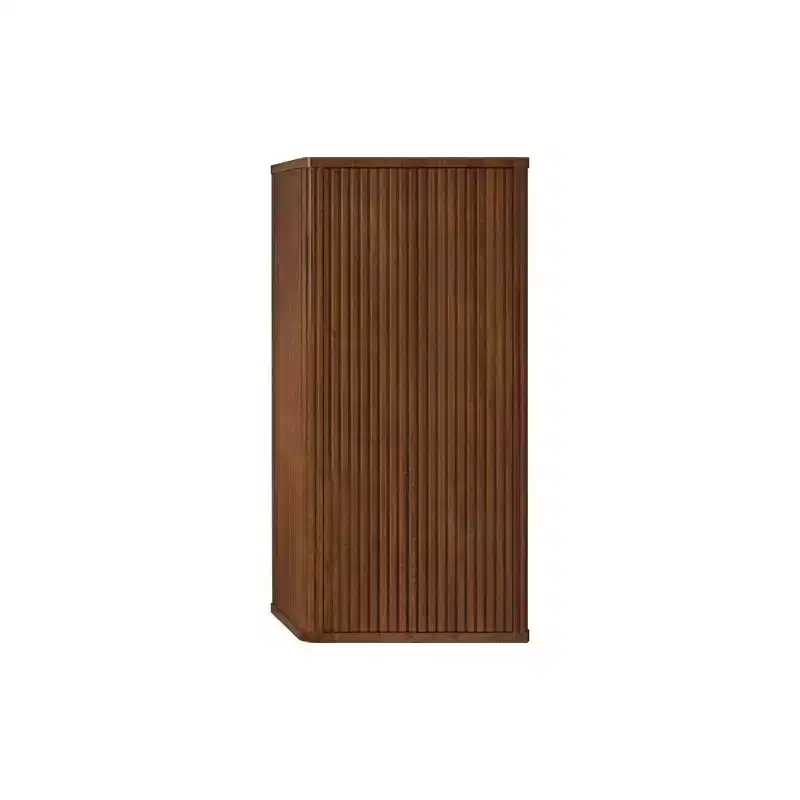 Okak Chic Striped Wall Mounted Bathroom Cabinet, Floating Storage Cabinet with 3 Shelves, Tall Cabinet for Bathroom, Bedroom & Living Room