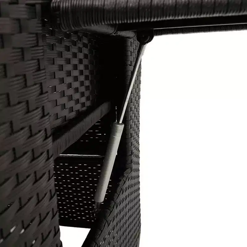 vidaXL Reclining Garden Chair PE rattan, powder-coated steel Medium