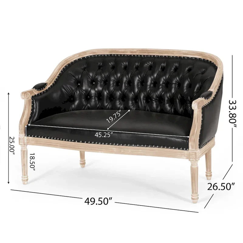 Faye Tufted Upholstered Loveseat by