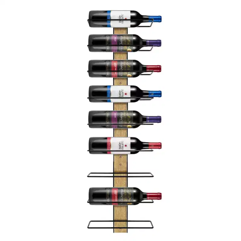 Sorbus 9 Bottle Mahogany Wood Wall Mounted Wine Rack - Perfect for Home Bar, Kitchen, Dining Room, Wall Wine Bottle