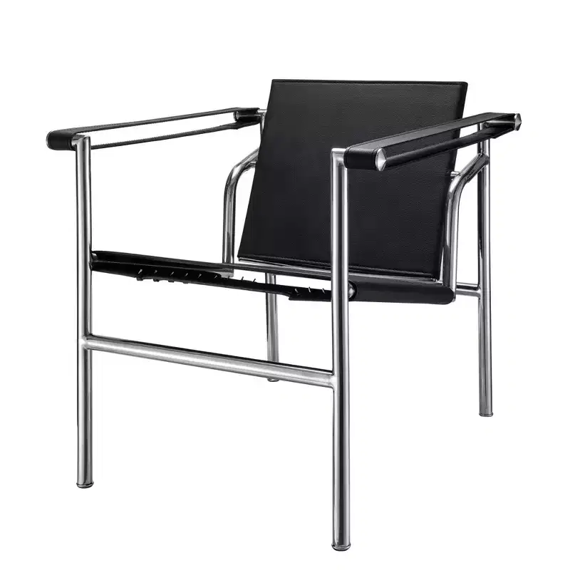 HomeRoots 24 Silver Stainless Steel Arm Chair