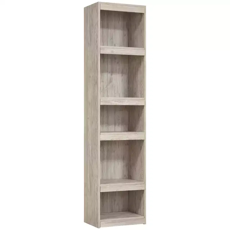 Bookshelf Whitewash - 4-Tier Ladder Style, Wood Composite, Metal Hardware