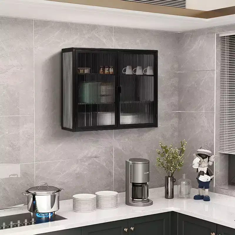 Wall-Mounted Bathroom Cabinet with Removable Shelves, Space-Saving Over Toilet Storage Unit, Medicine Cabinet with Tempered Glass Door
