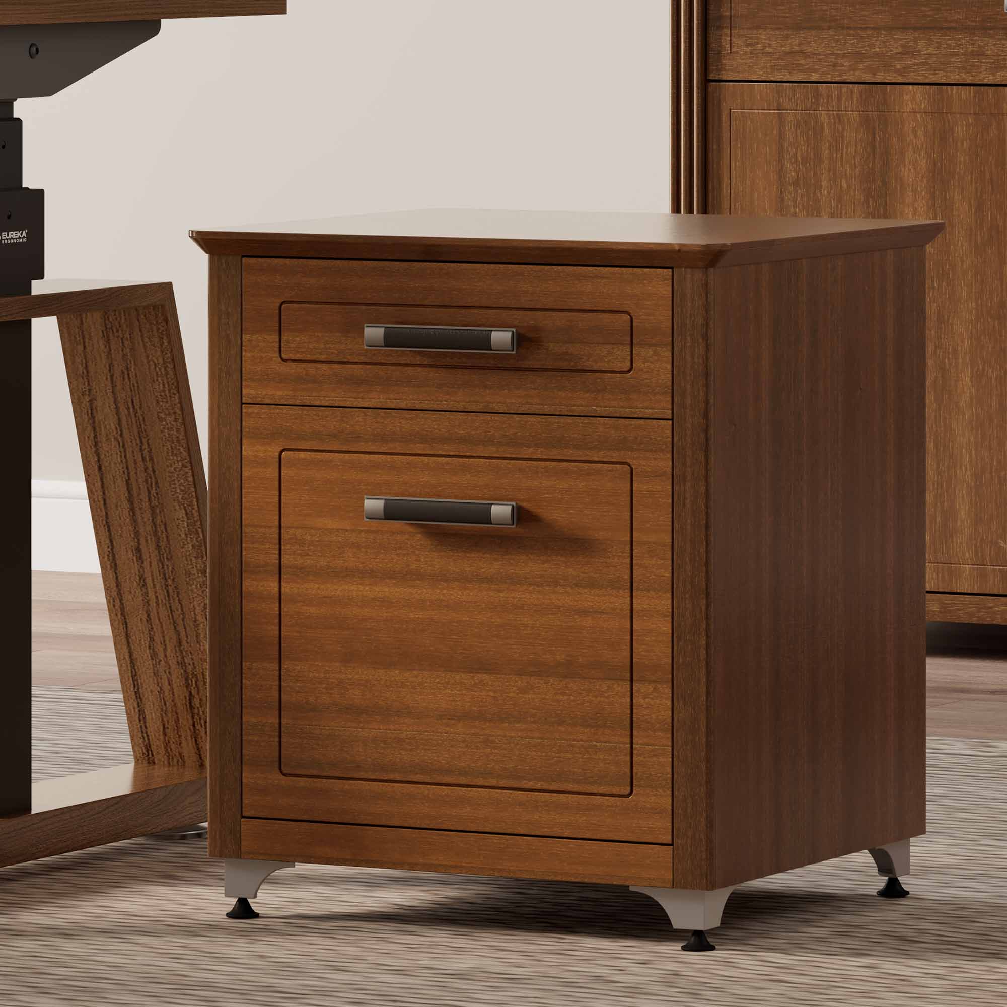19'' 2-Drawer File Storage Cabinet, Dark Walnut