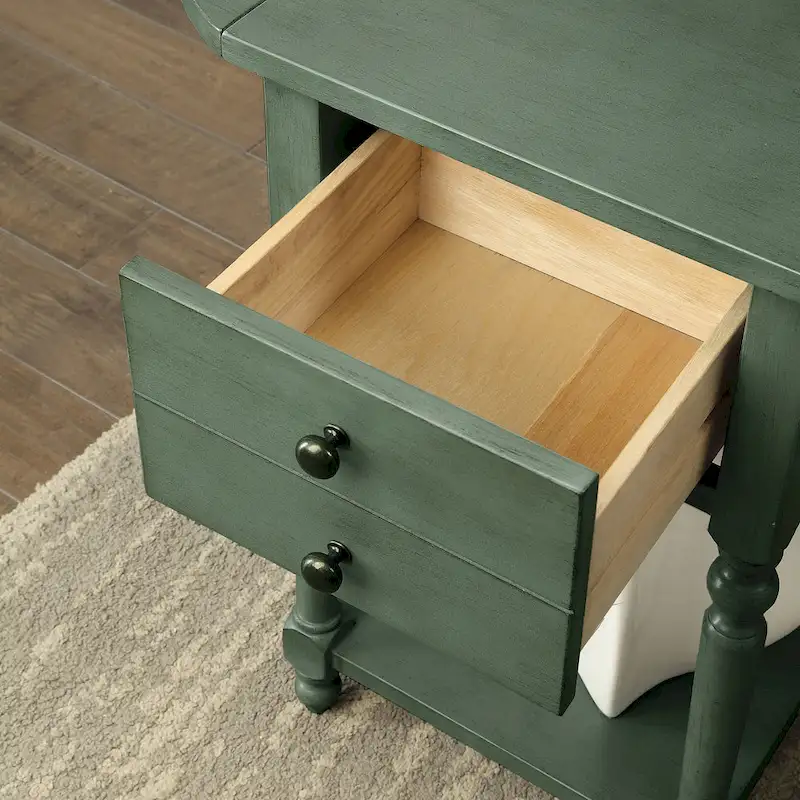 Kist French Country 25-inch Solid Wood 1-Shelf Side Table by Furniture of America