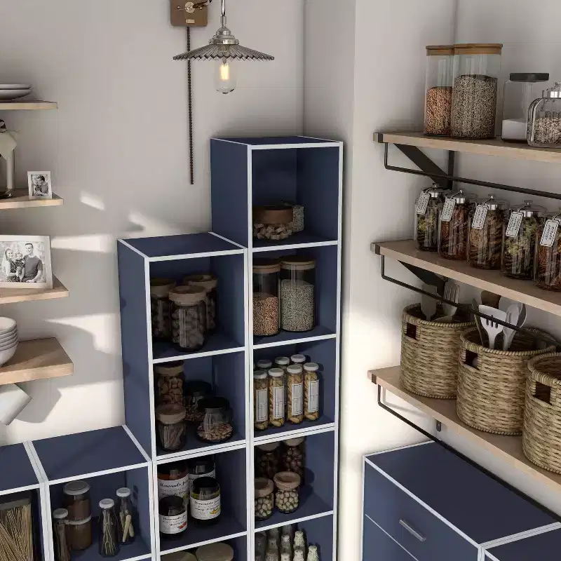35. 3" Modern 3 Cube Stackable and Modular Bookcase