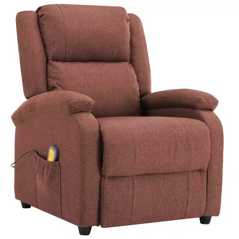vidaXL Electric Massage Chair Cream 100% polyester, metal Standard