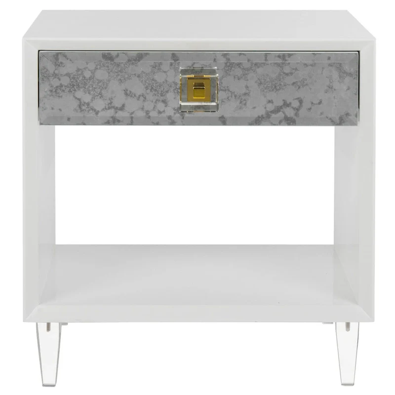 Side Table- White - 24 W x 18 L x 25 H - 24Wx18Dx25H