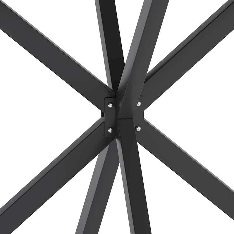 42.13 Modern Cross Leg Round Dining Table