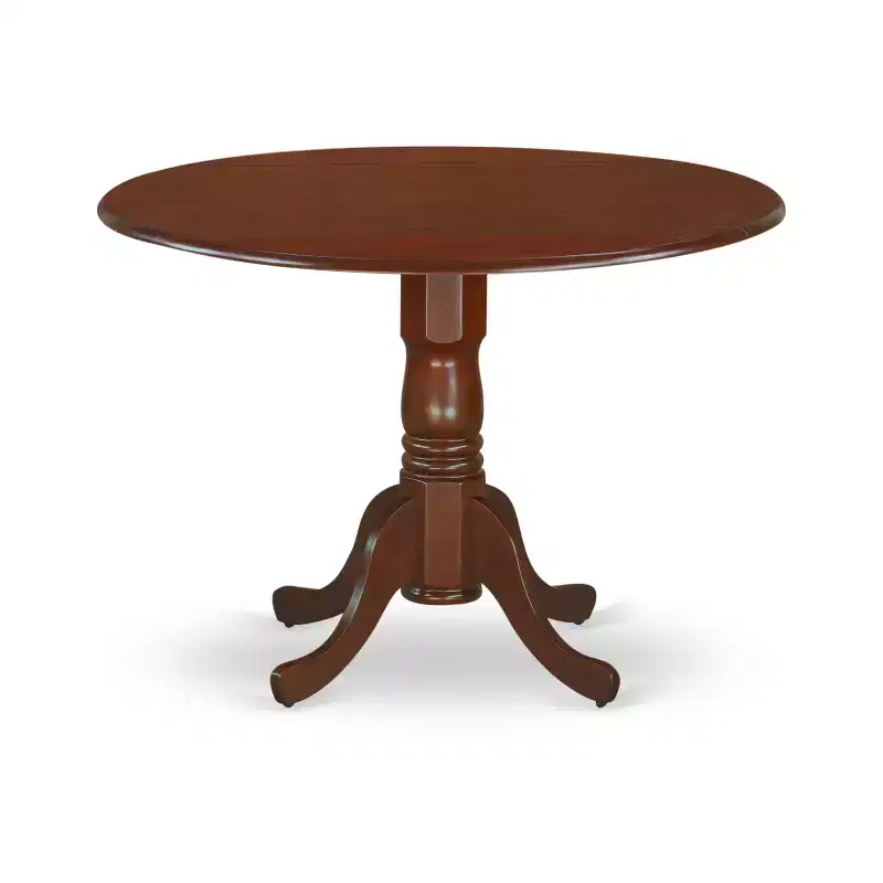 HomeStock Mahogany Round Dining Table Set with Chairs