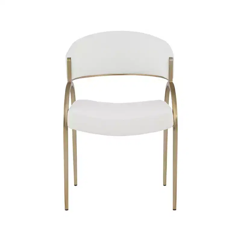 Meridian Furniture,Privet Linen Textured Fabric Dining Chair, Set of 2