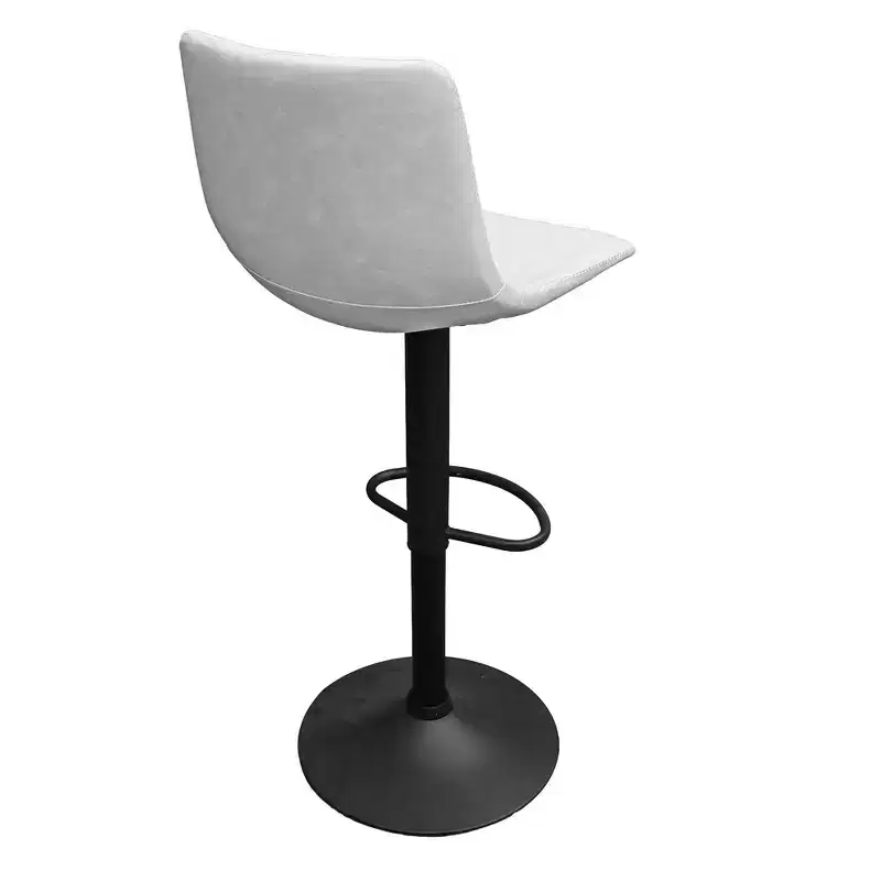 Adjustable Swivel Bar Stool Set of 2 Faux Leather Footrest Counter Height Kitchen