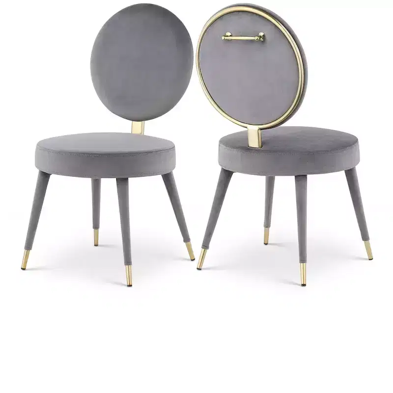 Meridian Furniture,Brandy Velvet Dining Chair, Set of 2