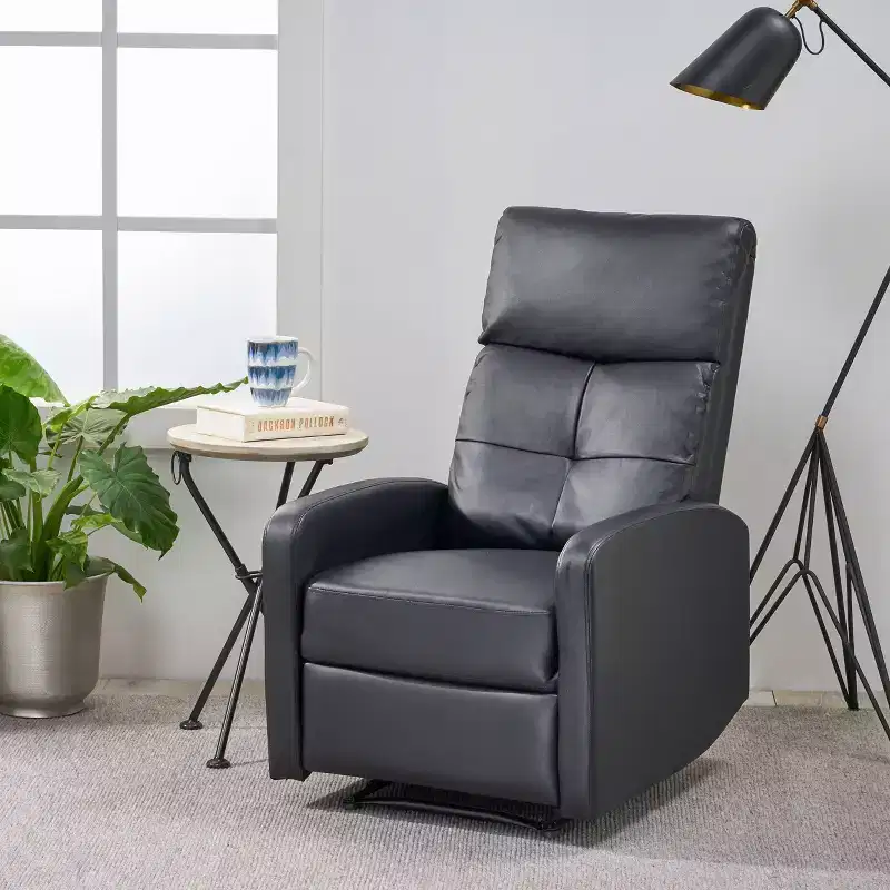 Faux Leather Recliner Club Chair
