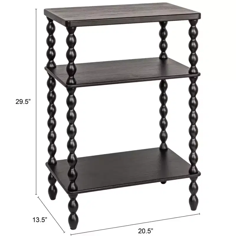Bobbin Leg Rectangle Wood Accent Table