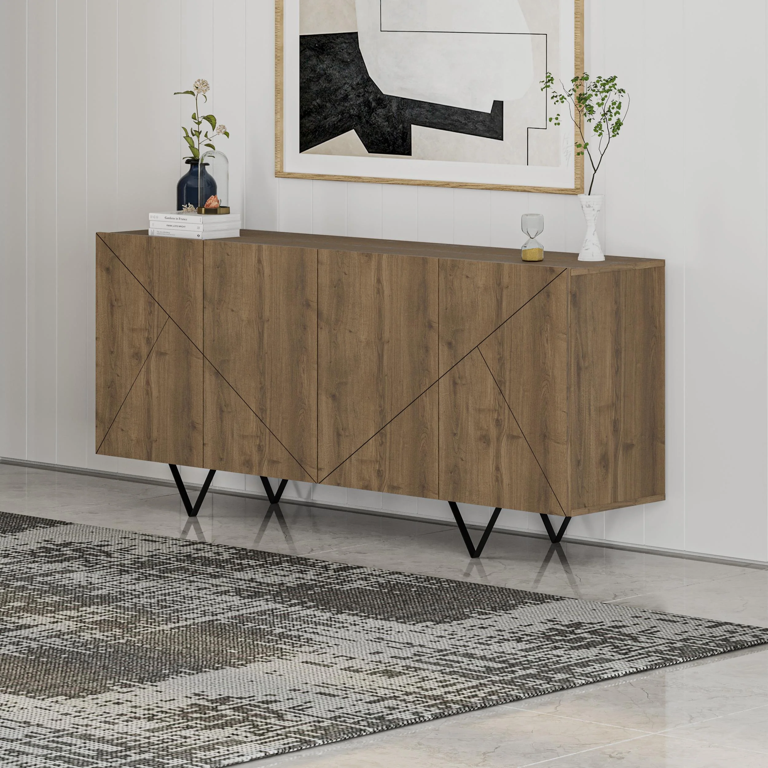 4 Door Sideboard Storage Unit