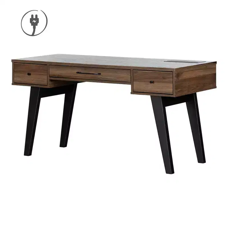 Computer Desk with Built-In Power Bar & 3 Drawers – 30.25