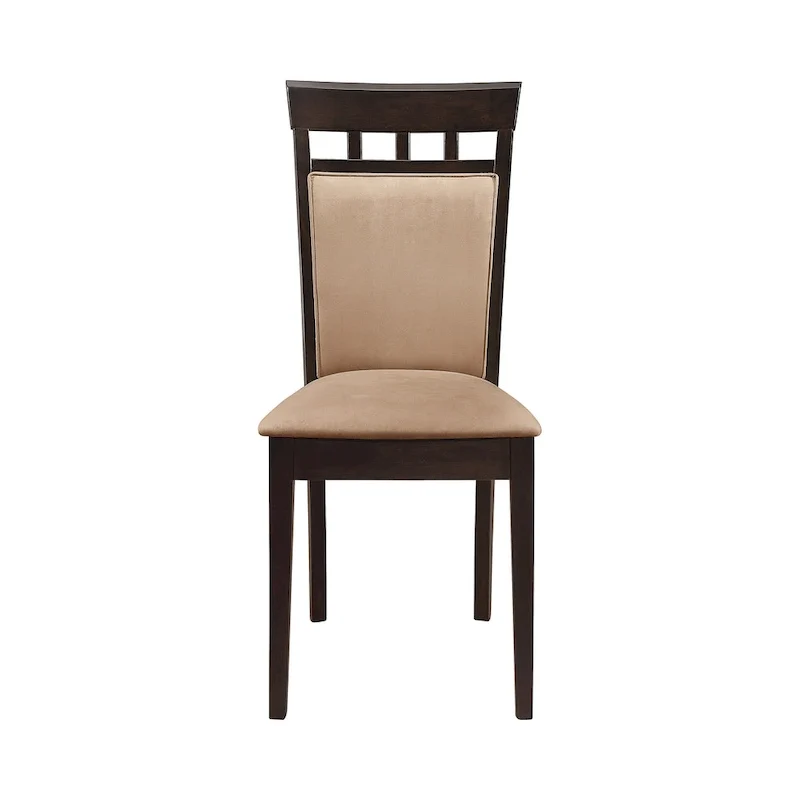 Alencon Beige and Cappuccino Upholstered Dining Chairs (Set of 6)