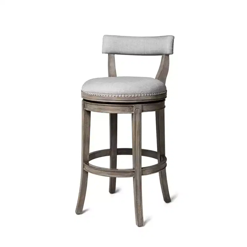 Maven Lane Alexander Swivel Bar Stool with Fabric Upholstery 31