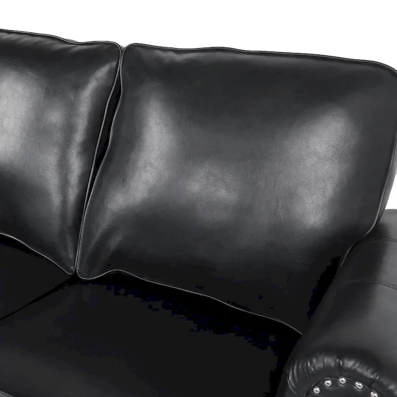 Lawton Faux Leather Loveseat with Nailhead Trim by Christopher Knight Home
