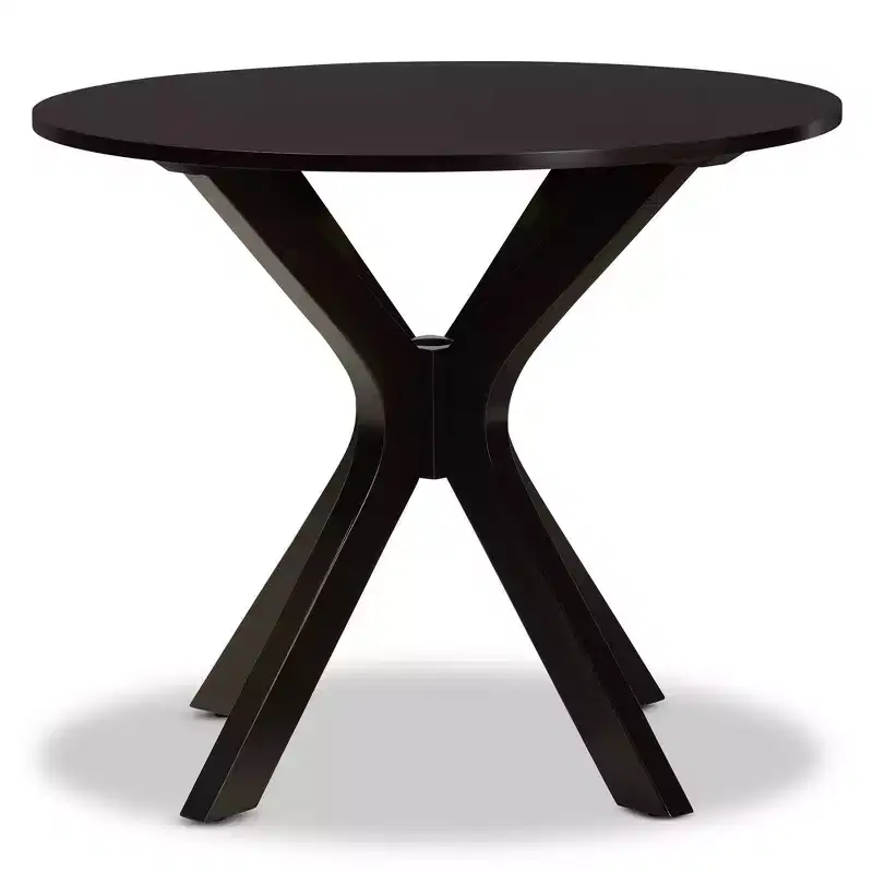 35 Kenji Wide Round Wood Dining Table - Baxton Studio