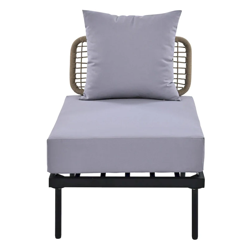 8-Piece Patio Sectional Sofa Set with Tempered Glass Coffee Table