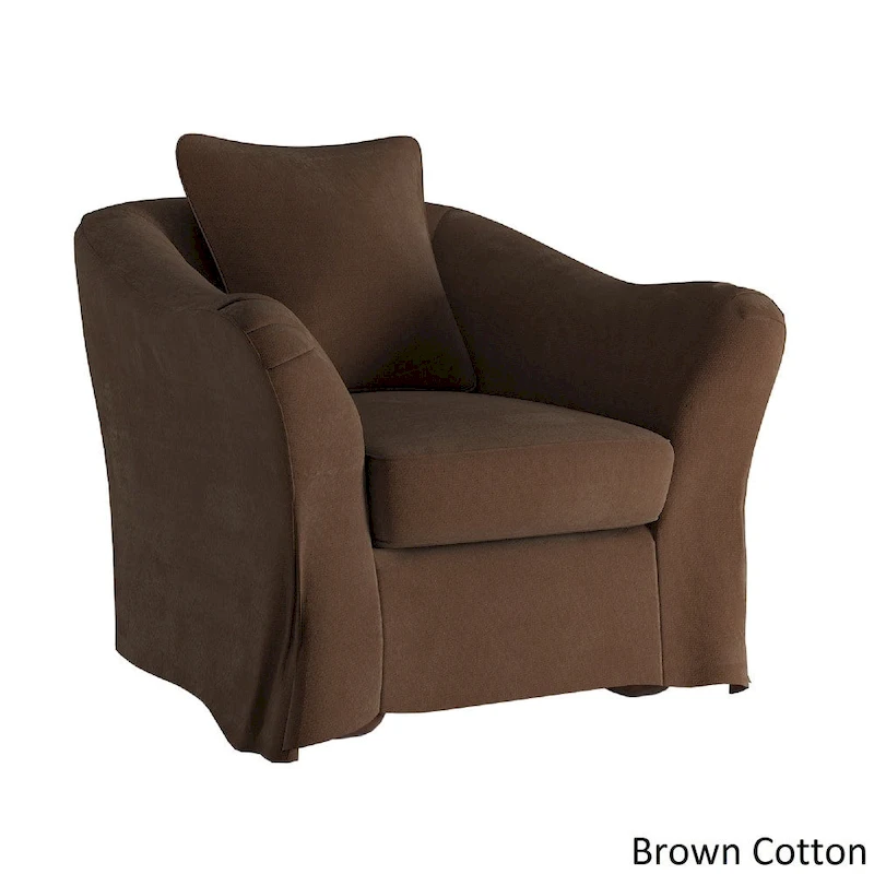 Ellyson Flared English Arm Slipcovered Feather Down Chair by iNSPIRE Q Classic