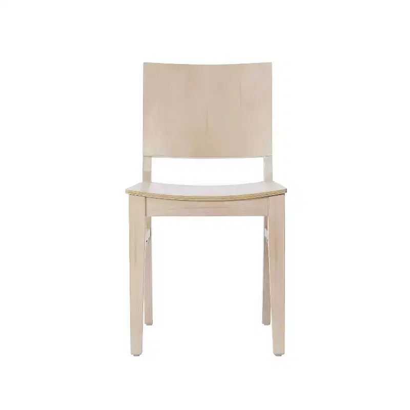Commercial Grade Solid Beechwood Dining Chairs Set of 2 Curved Backrest 500 lbs