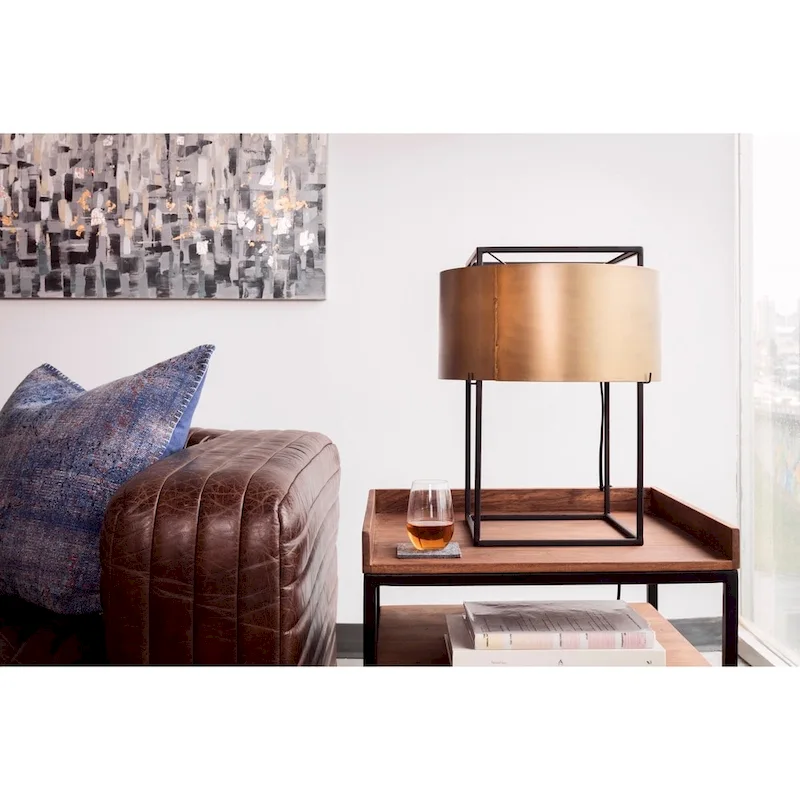 Modern Channel-Stitched Top-Grain Leather Sofa, 3-Seater