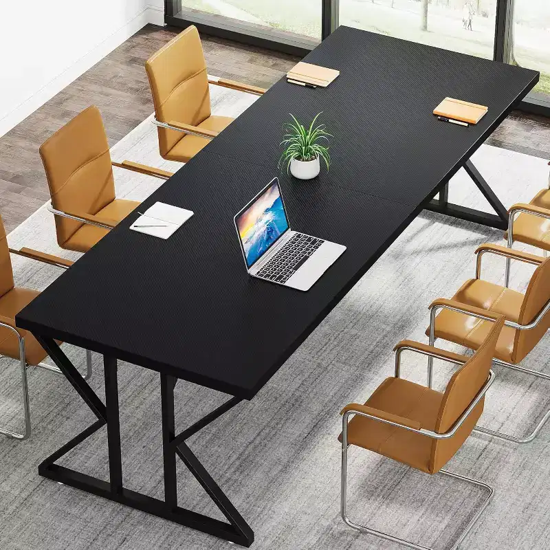 Lantine 78.7-Inch Executive Desk, Computer Desk for Home Office, Black