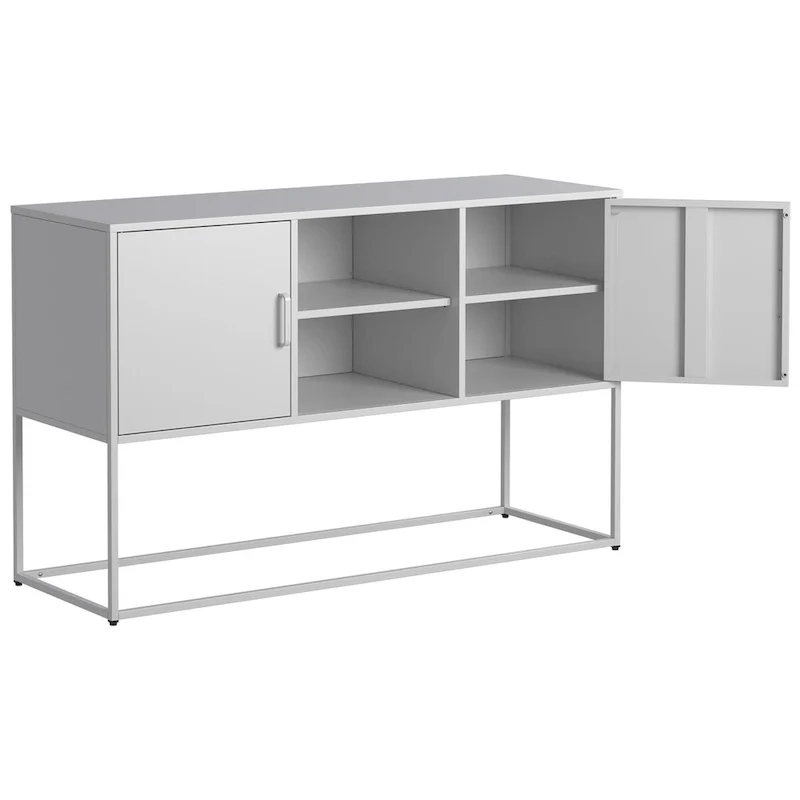Sideboard Buffet Cabinet - Adjustable Feet, Anti-Tilt, Elegant Handle & Silent Magnetic Closure
