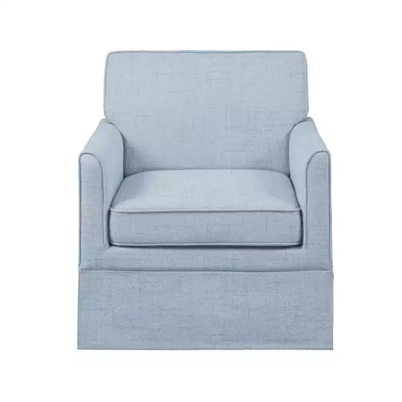 Slipcover Accent Armchair – Track Arm, Skirted Base, Removable Cushion